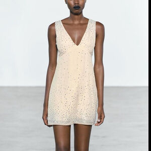 ZARA SPARKLY MINI DRESS ZW COLLECTION - SIZE M - BRAND NEW WITH TAG